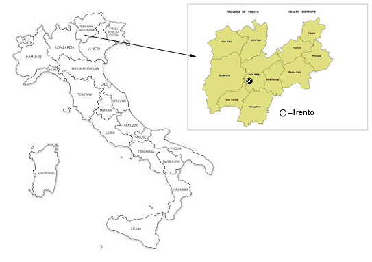 Map of Trentino